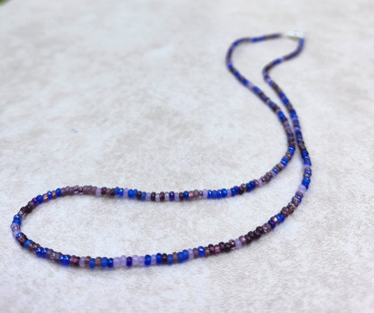 11/0 Mystic necklace tiny seed bead necklace