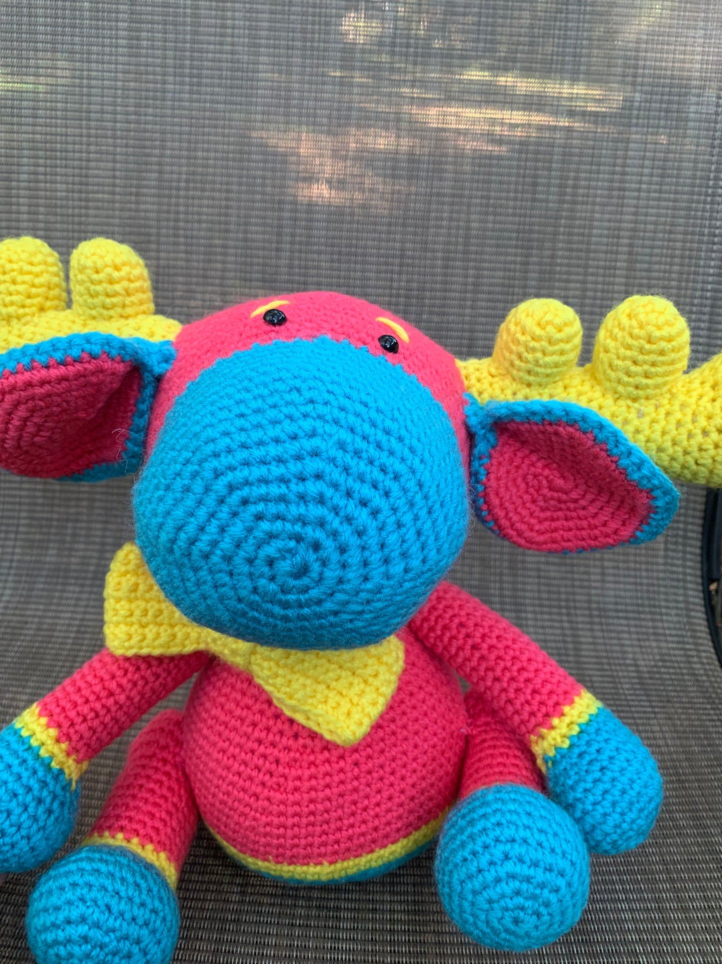 Amigurumi stuffed moose,stuffed animals, pink, blue, yellow moose, moose stuffed animal, crochet moose, plush moose, stuffed crochet elk