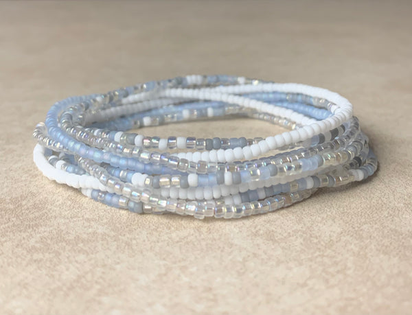 Blue Seed Wrap Bracelet