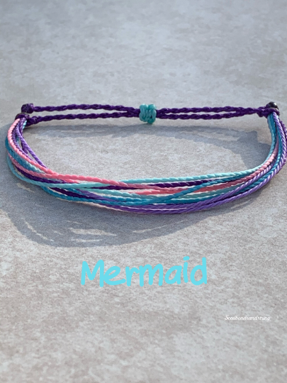 Waxed string bracelets, colorful waterproof adjustable waxed string bracelets