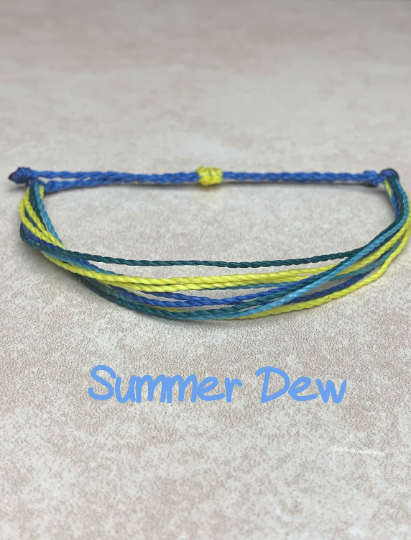 Waxed String bracelets, waterproof adjustable waxed string bracelets